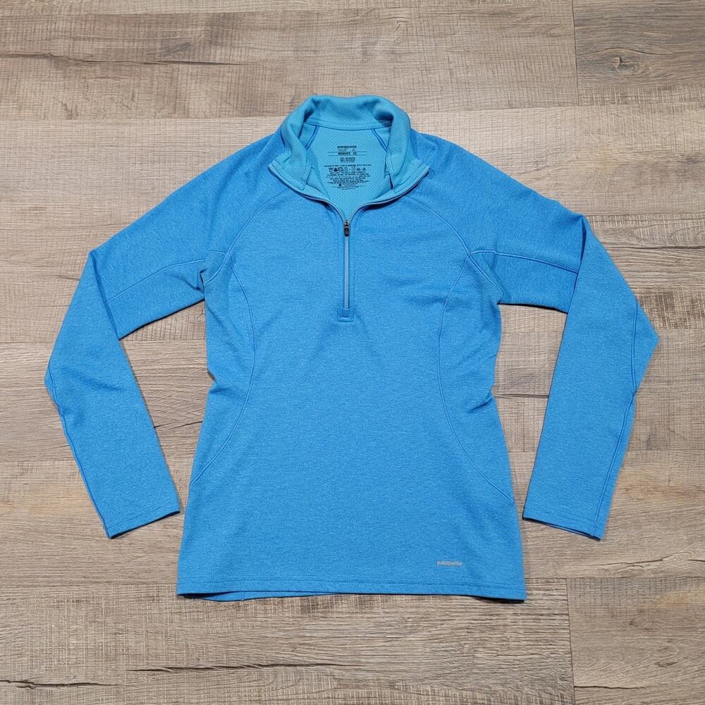 Patagonia Womens Midweight‎ Capilene Quarter 1/4 Zip Base Layer Outerwear Top
